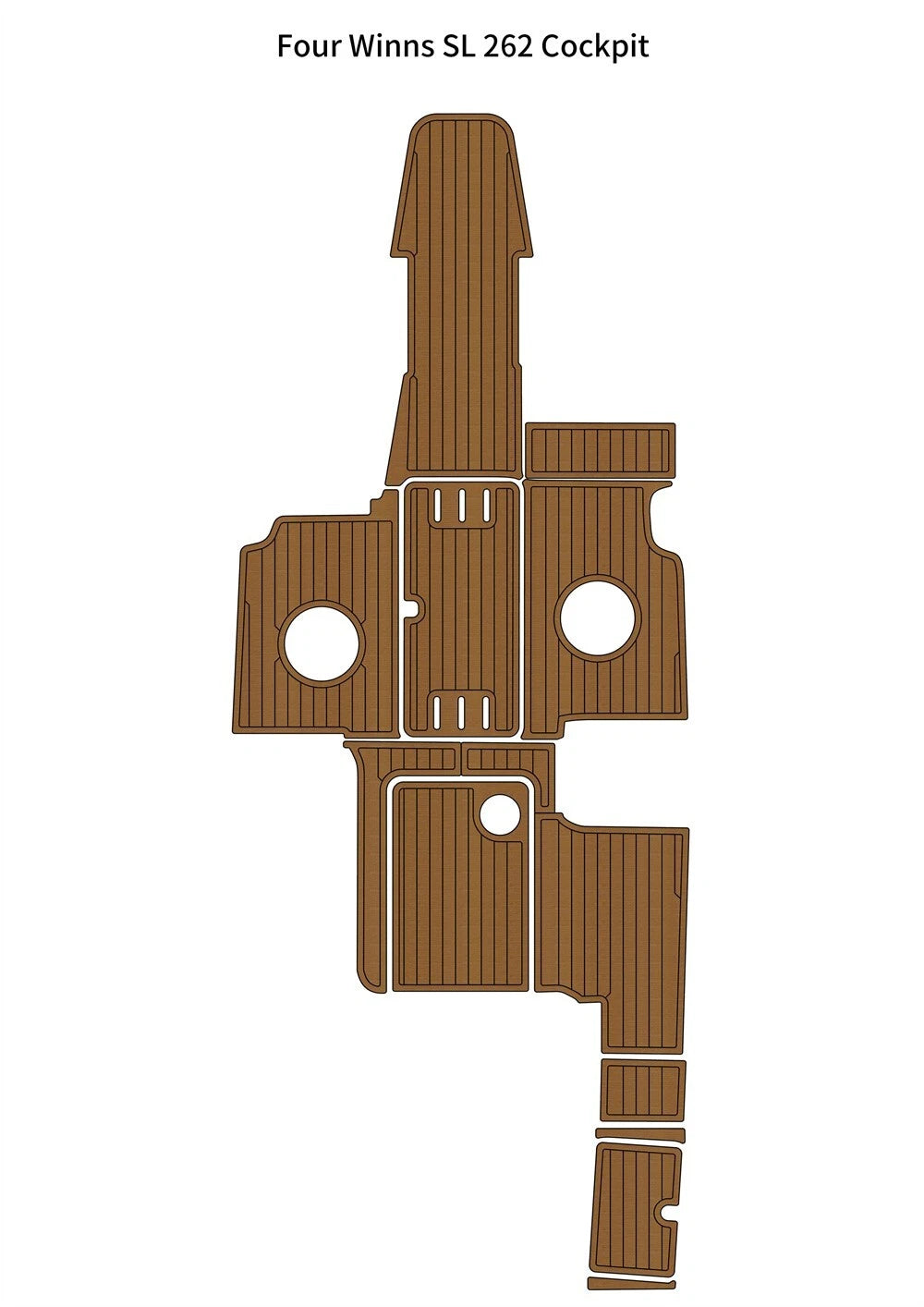 EVA Faux Teak Deck Floor Pad for Four Winns SL 262 (2016–2023)