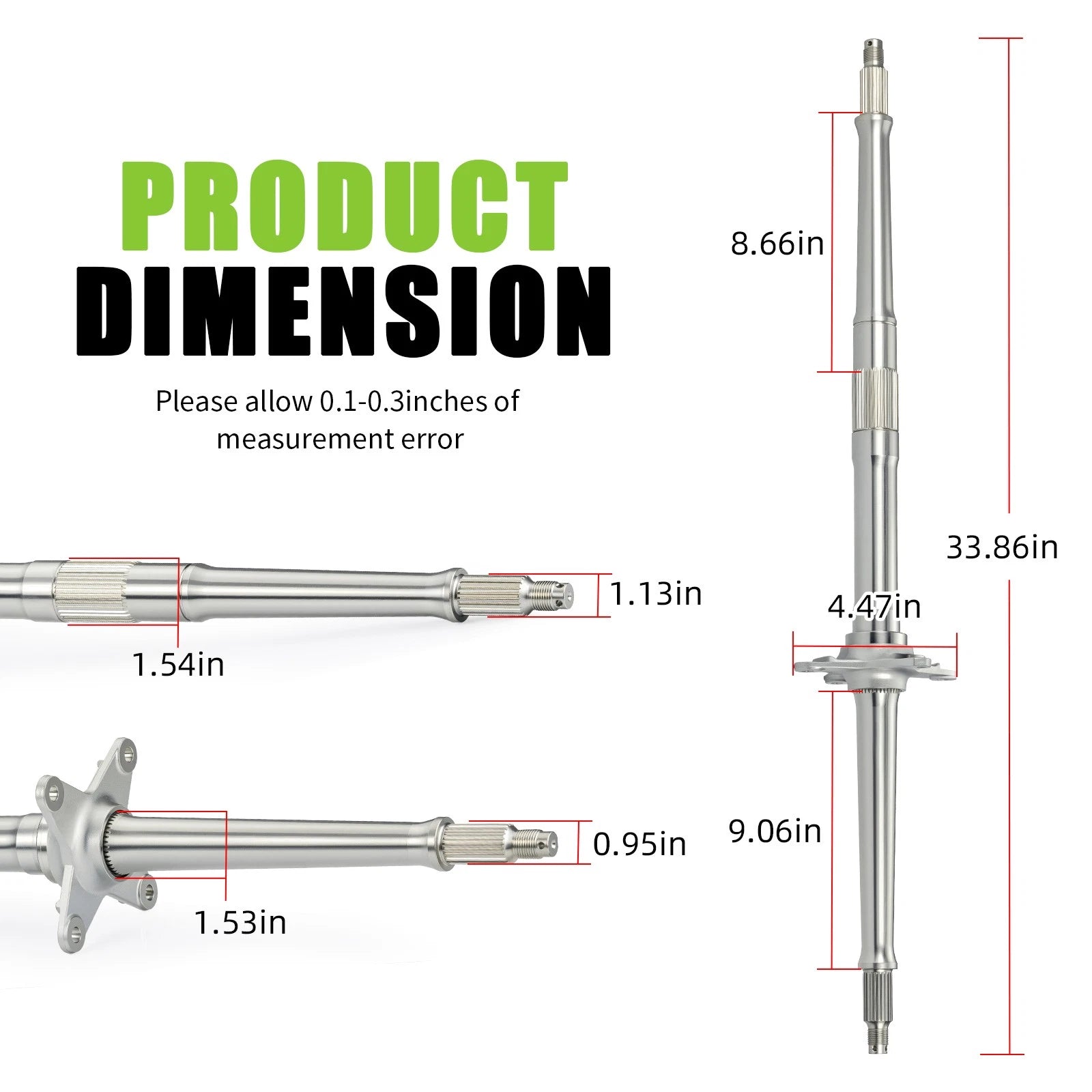 Rear Axle Shaft for Honda TRX400EX TRX400 Ex Sportrax 400 2X4 (1999–2008)