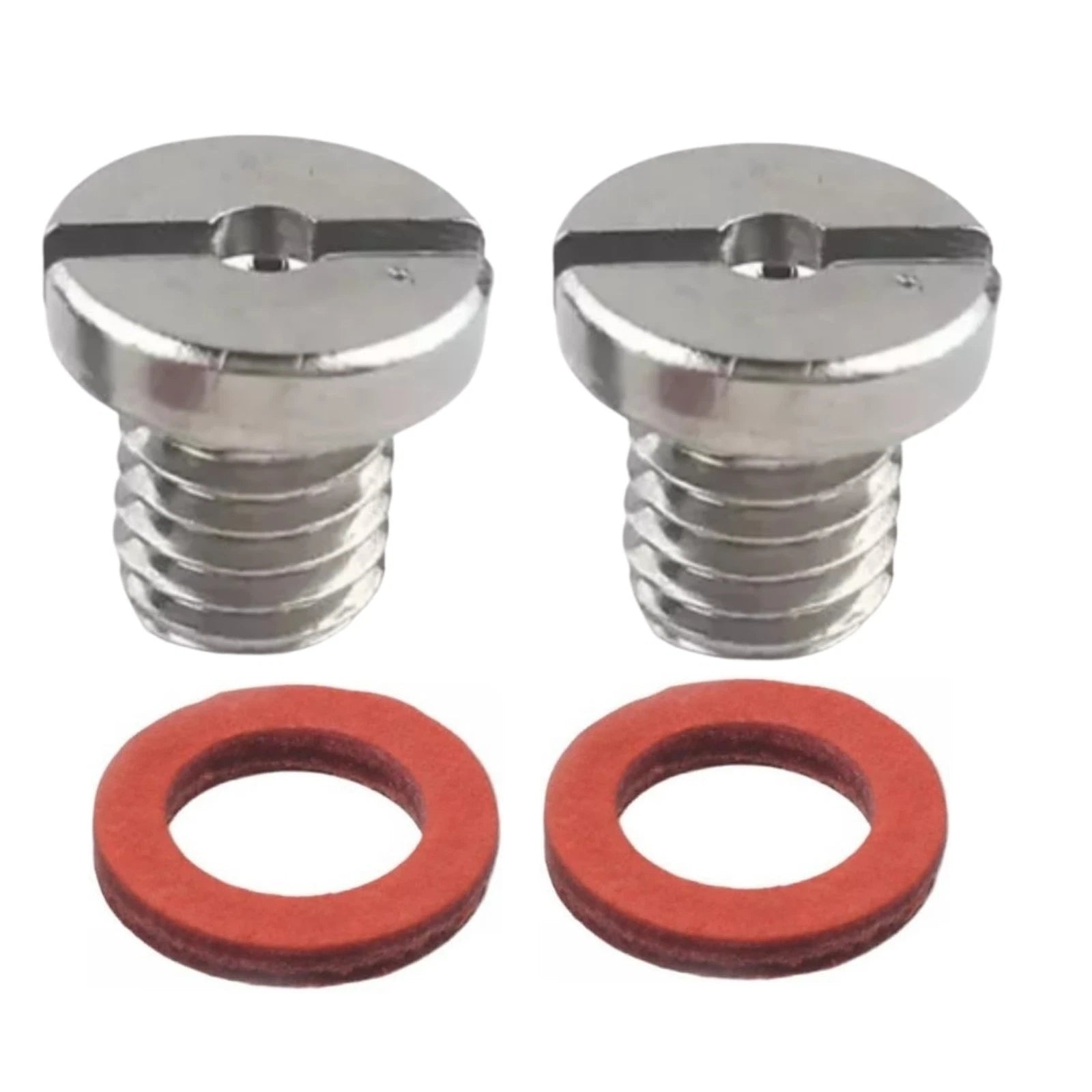 2X Drain Fill Plug Screw & Gasket for Yamaha Outboard (90340-08002, 90430-08020)