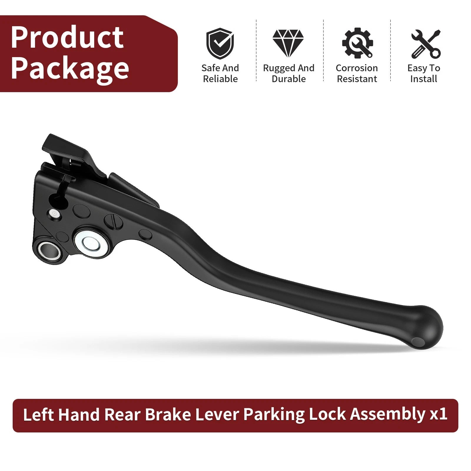 Left Parking Brake Lever Assembly 53180-HA8-770 for Honda Recon 250 Rancher 350 420 (2000–2023)