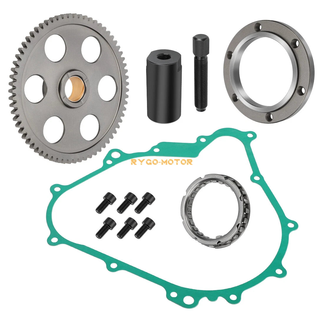 Starter Clutch Gear Gasket Flywheel Puller Set for Yamaha Kodiak Grizzly (400 450)