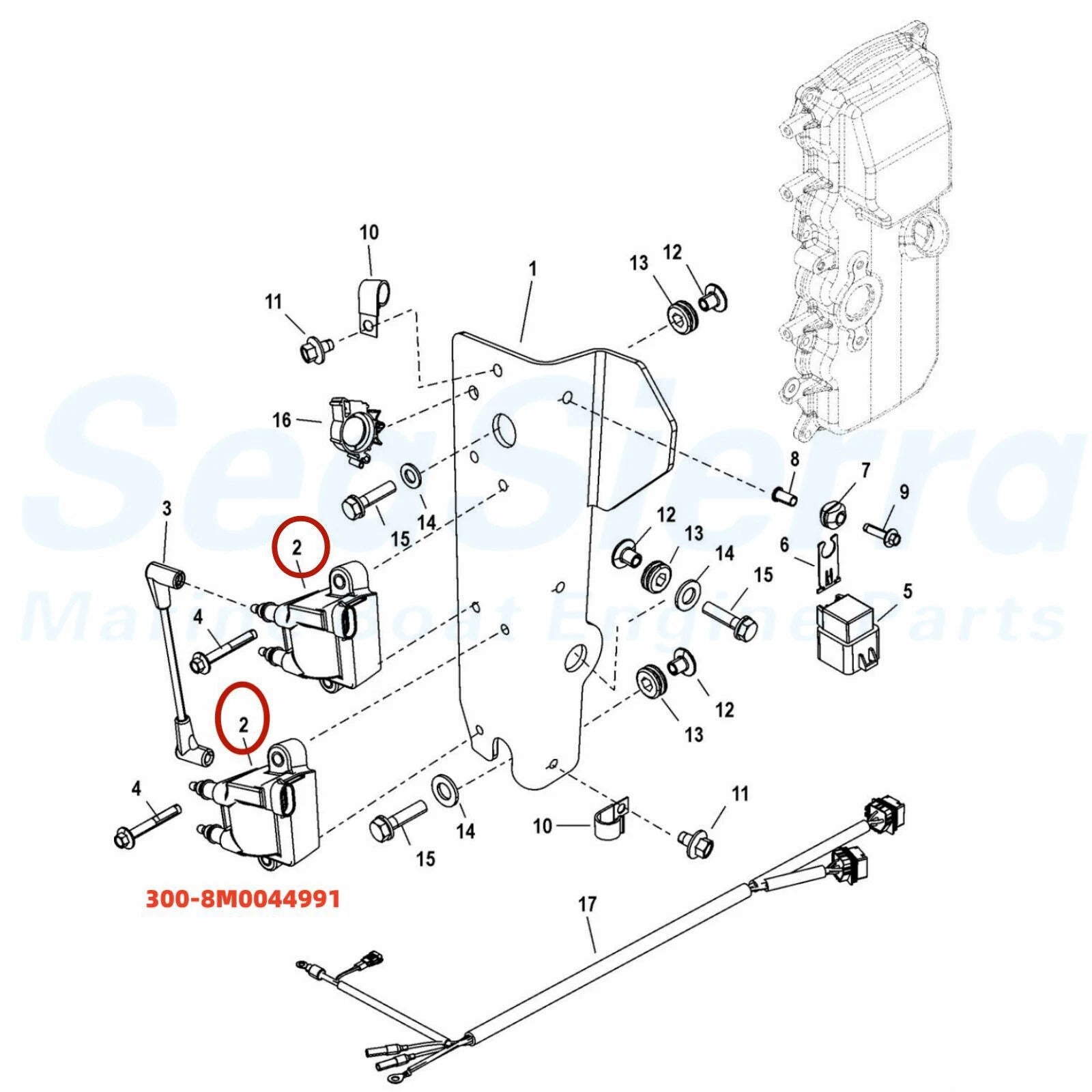 Ignition Coil for Mercury (300-8M0044991)