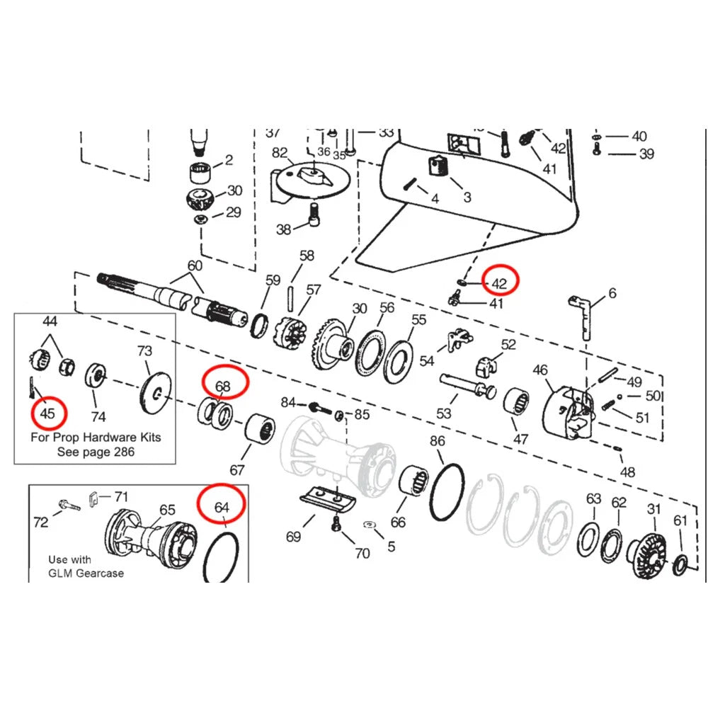 Prop Shaft Seal Kit for OMC Cobra V6 V8 (320862, 305123, 306394)