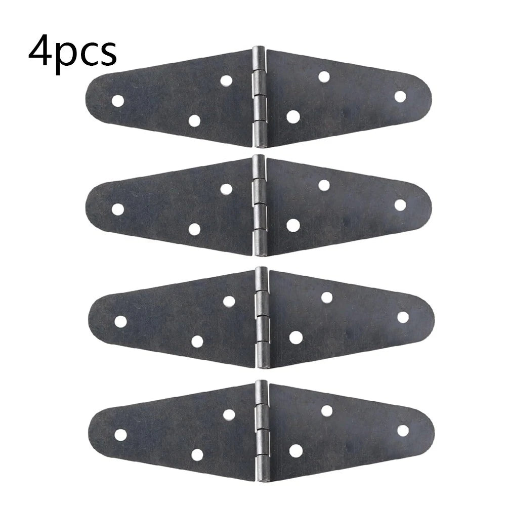 Set of 4 Black Oval Hinges for Toolbox Cabinet Door