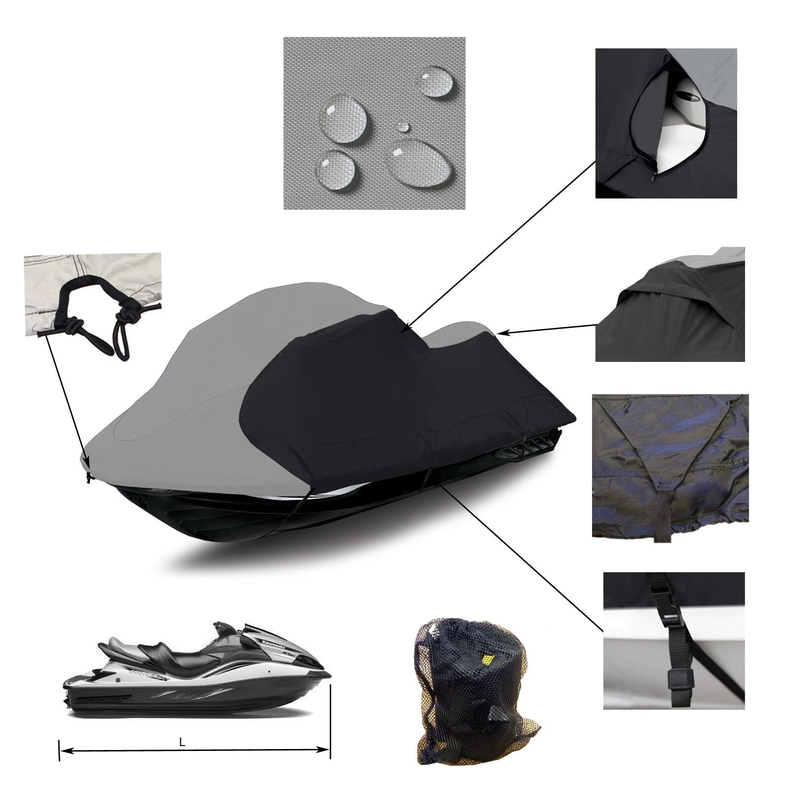 Storage Cover for Honda Jet Ski AquaTrax R-12X/R-12 (Dry-Tech)