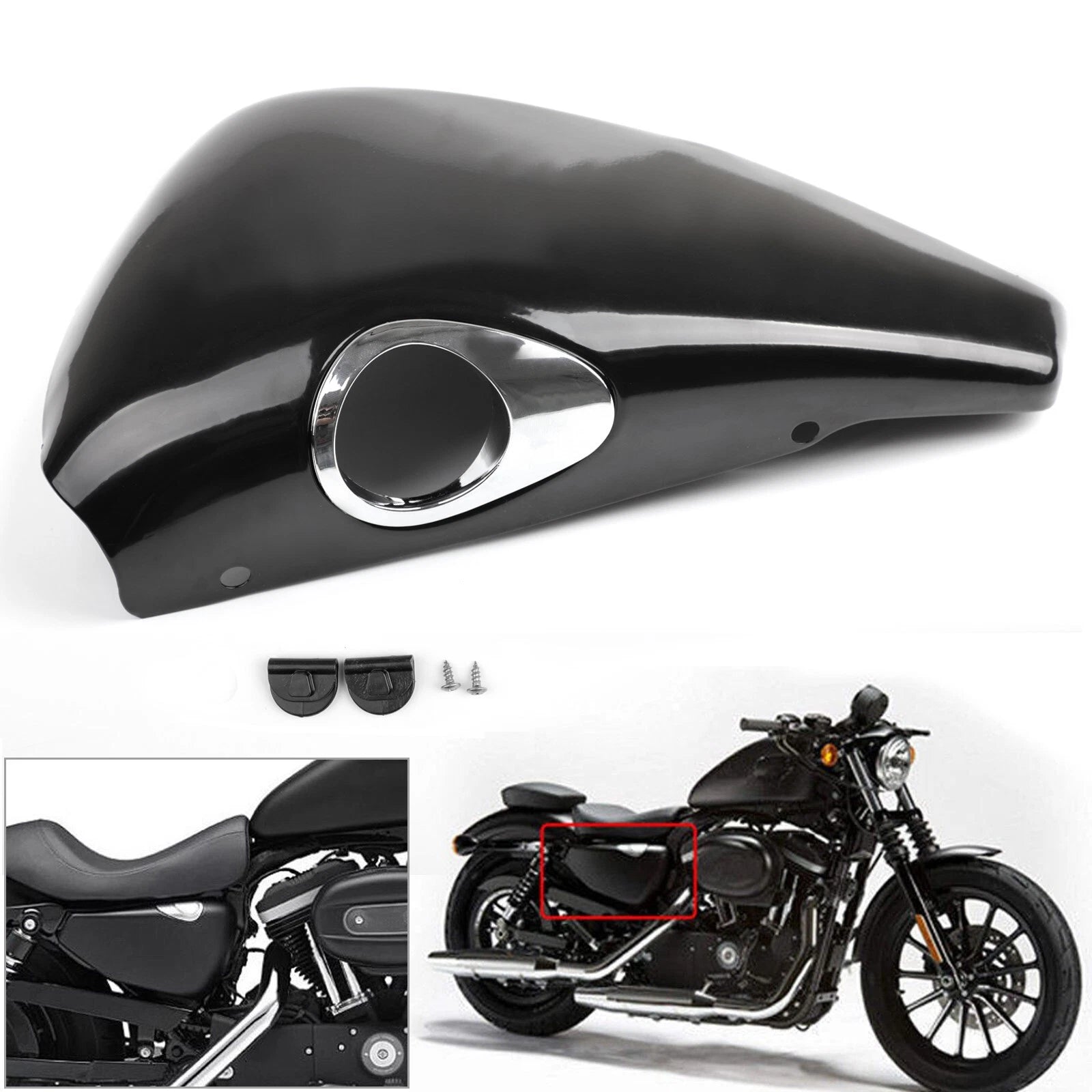 Right Side Battery Cover for Harley Sportster XL Iron 883 1200 (2014–2018)
