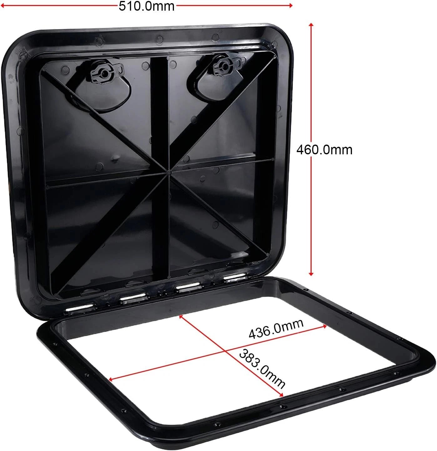 Marine Deck Access Hatch 18" x 20" for Boats (180° Hinged)