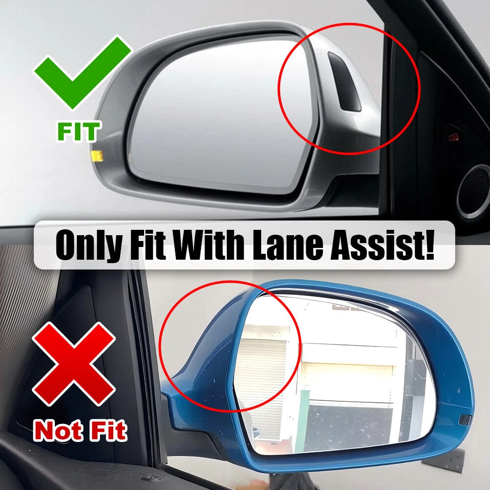 Gloss Black Rearview Mirror Cap Covers for Audi A3/S3 8V (2015–2021)