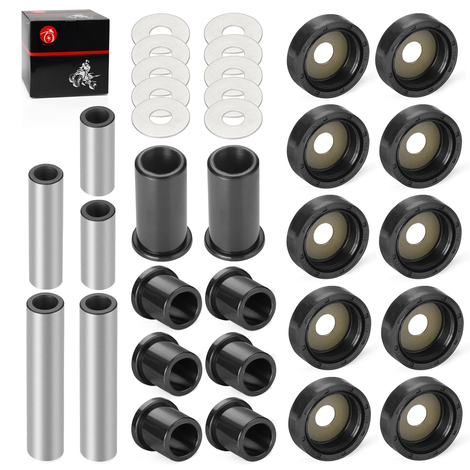 Rear A-Arm Bearing Bushing Rebuild Kit for Suzuki King Quad 450 700 (2007–2021)
