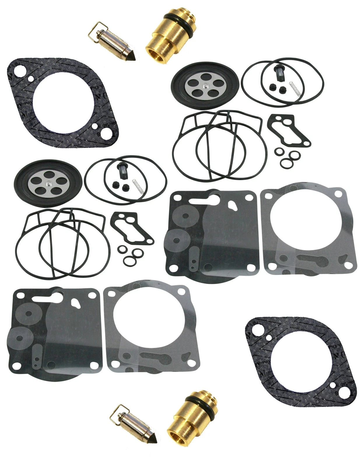 Twin Carb Rebuild Kit Needle Seat & Base Gaskets for Sea Doo GTX (1998–2001)