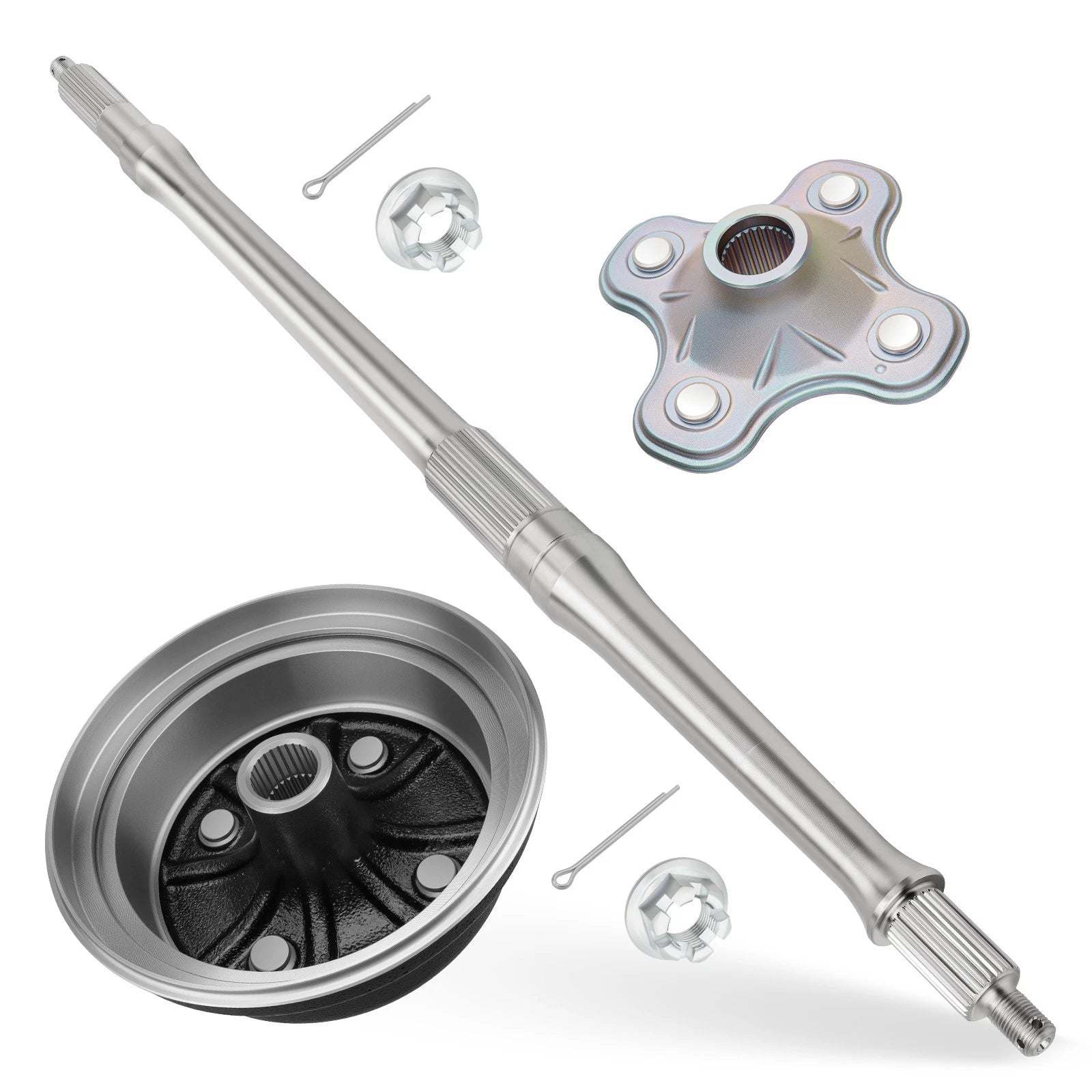 Rear Axle Shaft & Brake Drum for Yamaha Big Bear 350 YFM350FW (1997–1999)