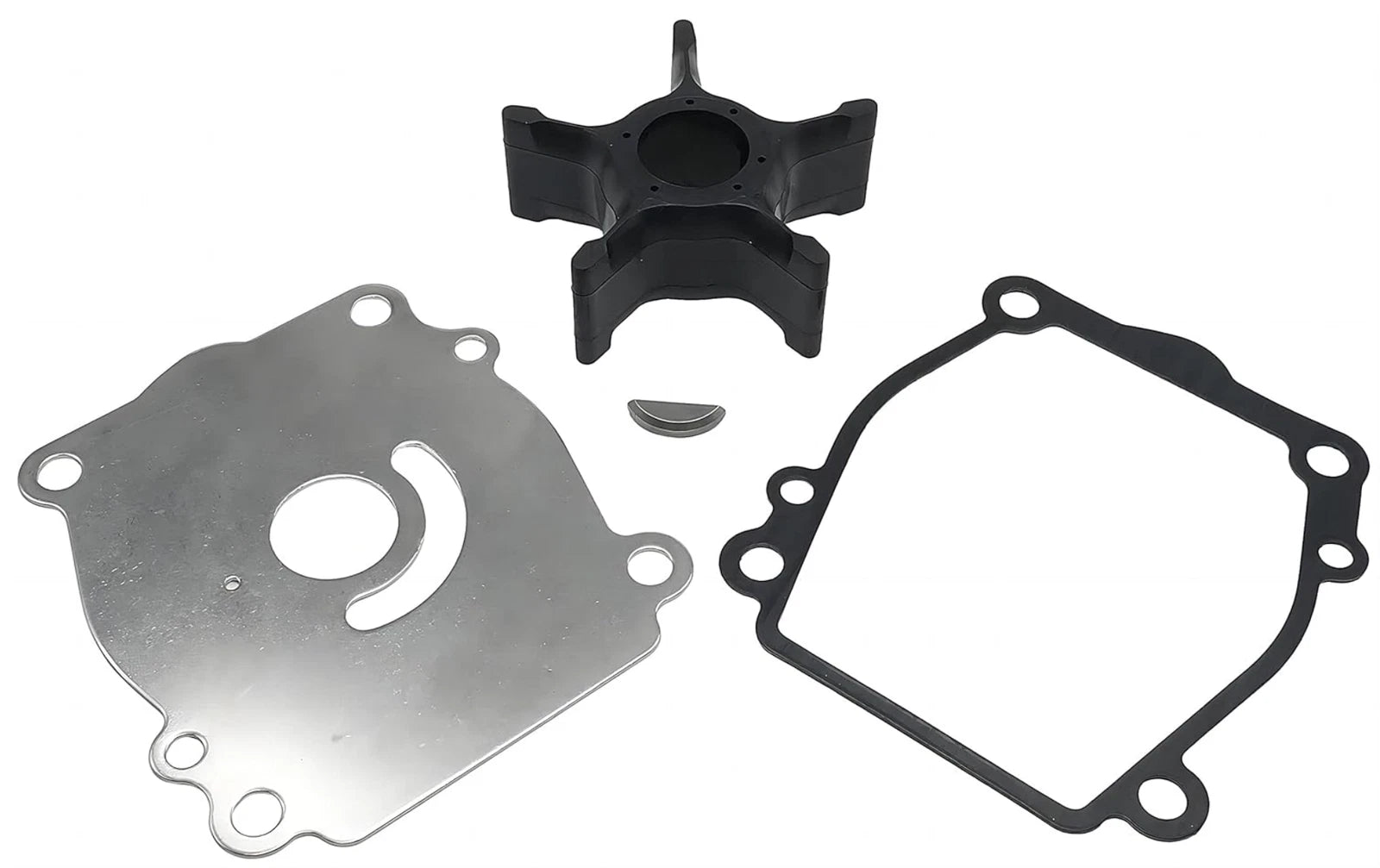 Outboard Water Pump Impeller & Plate for Suzuki 2-S (17461-90J01, 17471-87D00)