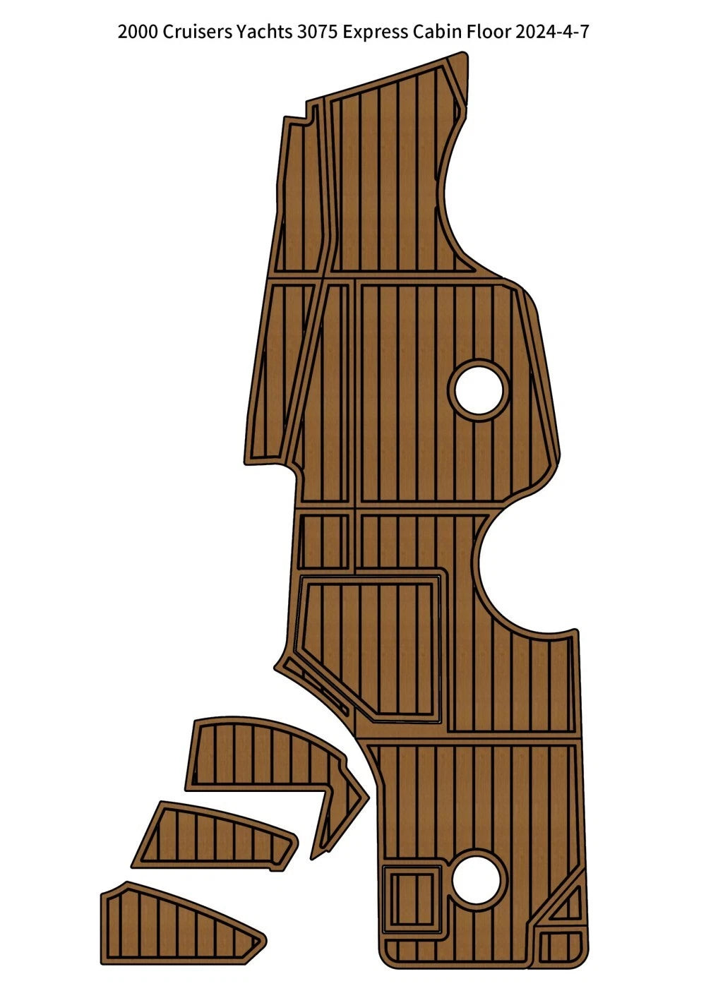 EVA Foam Teak Deck Flooring Mat for Cruisers Yachts 3075 Express (2000)