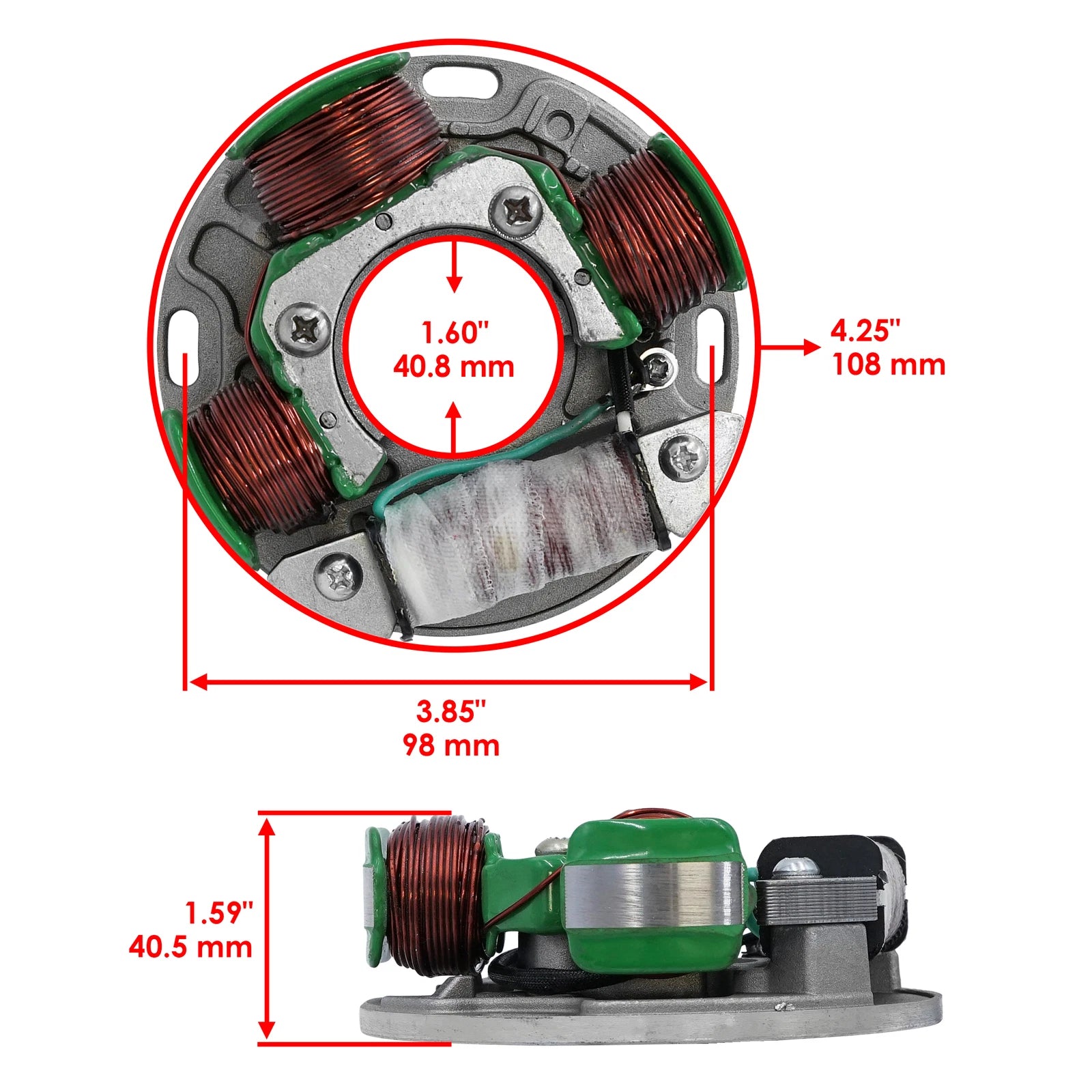 Stator for Seadoo GTX 580 587 650 657 (1992–1994) 4-Wires Magneto