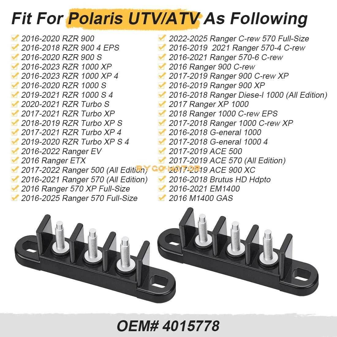 2pcs Terminal Block for Polaris Ranger ACE 570 900 1000 (2015–2023) - 4015778