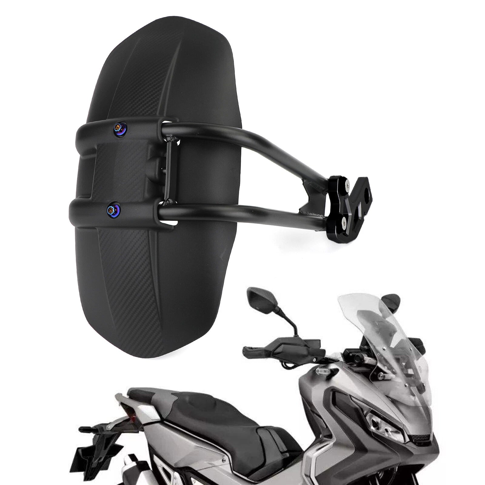 Rear Fender Tire Hugger Mudguard for Honda XADV 750 (2017–2020) Black