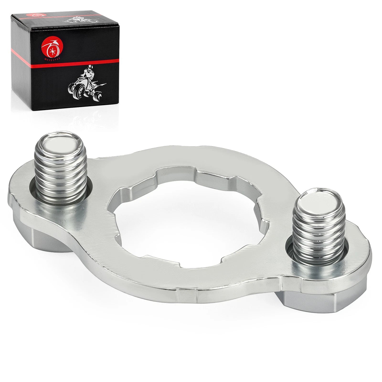 6X Engine Front Sprocket Retainer Plate w/Hex Bolt for Honda CRF80F (2004–2013)