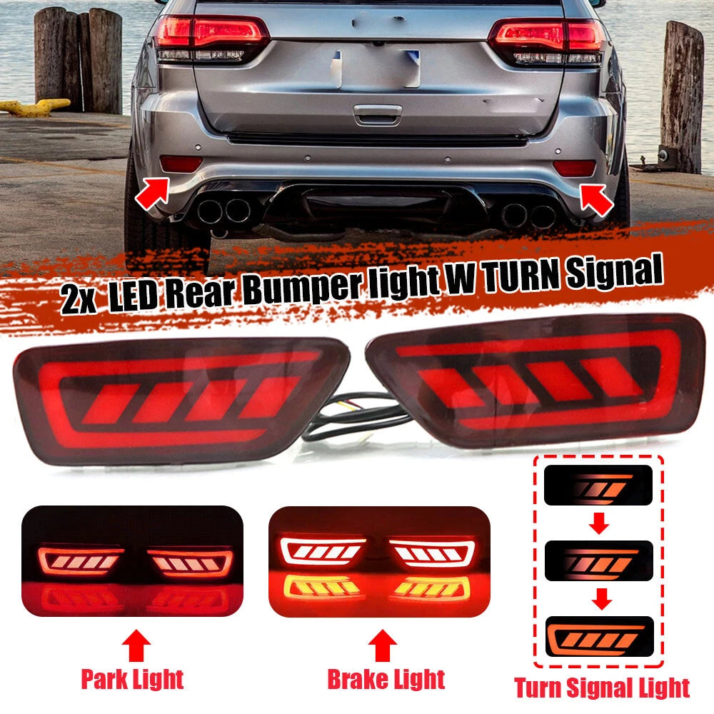 2X LED Rear Fog Light for Jeep Grand Cherokee (2011–2021)
