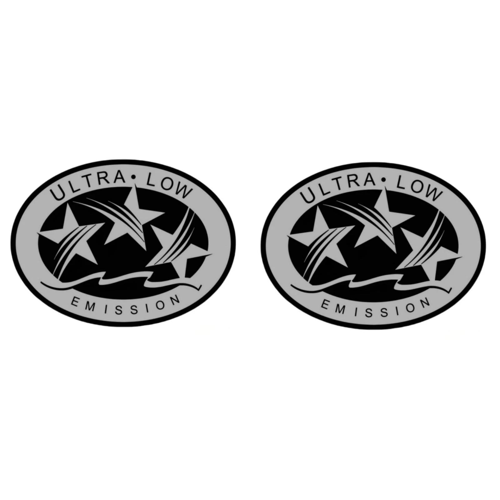 2X Ultra Low Emission Outboard Graphic Silver Sticker Decal for Johnson Yamaha
