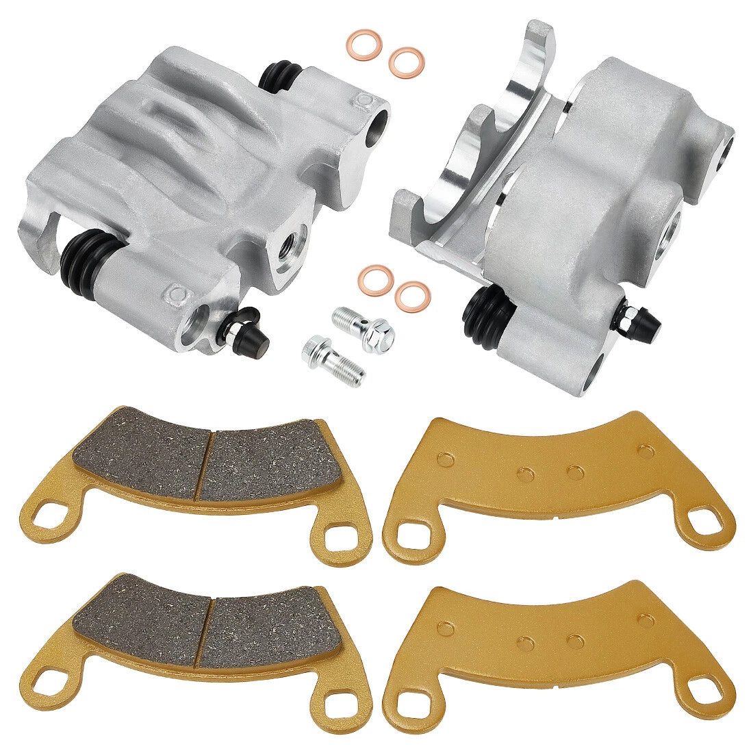 Front Brake Calipers & Pads for Polaris Ranger 500 700 570 (2005–2023)