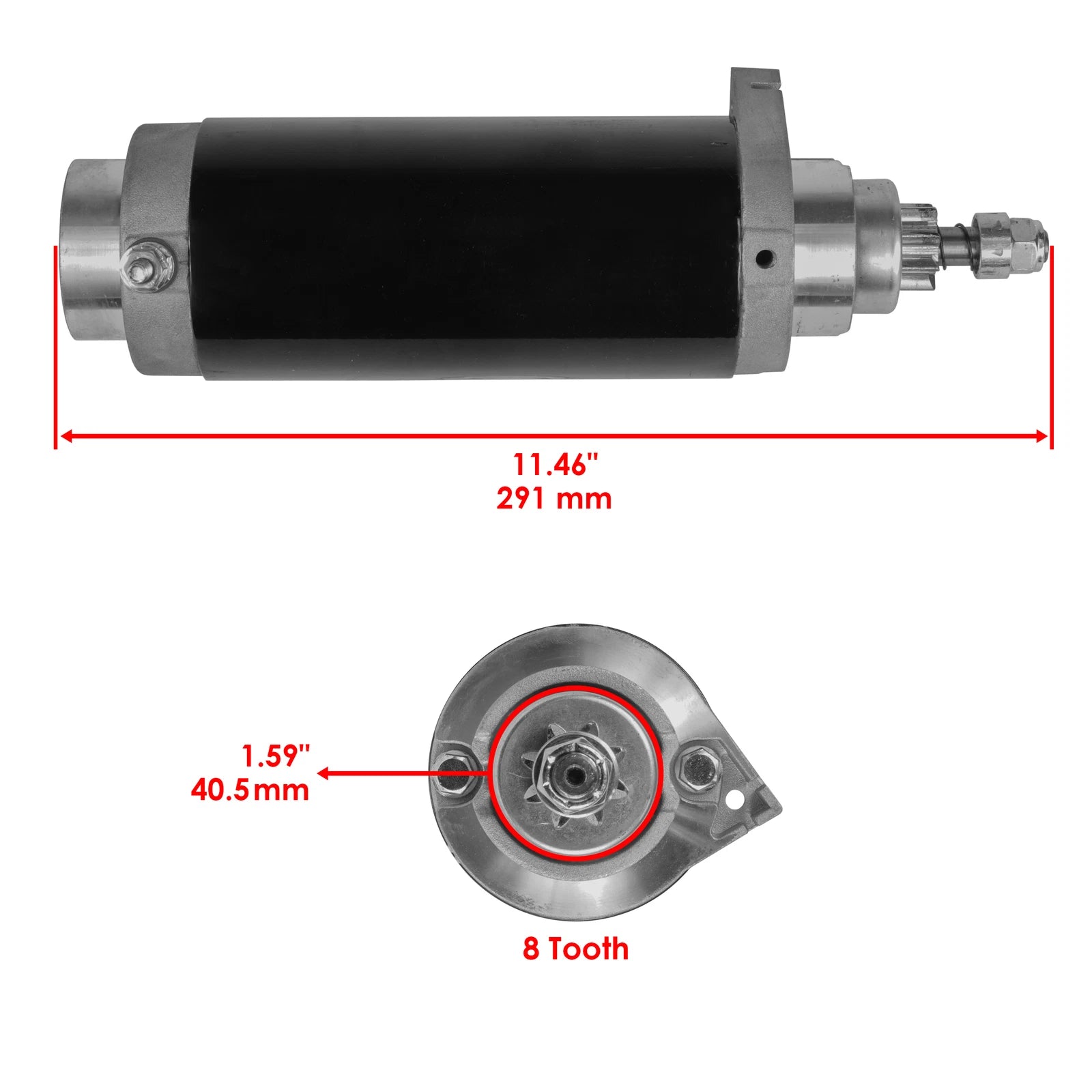 Caltric Starter for Mercury Mariner (44415, 77141, 79472, 79472T2, 884238T)