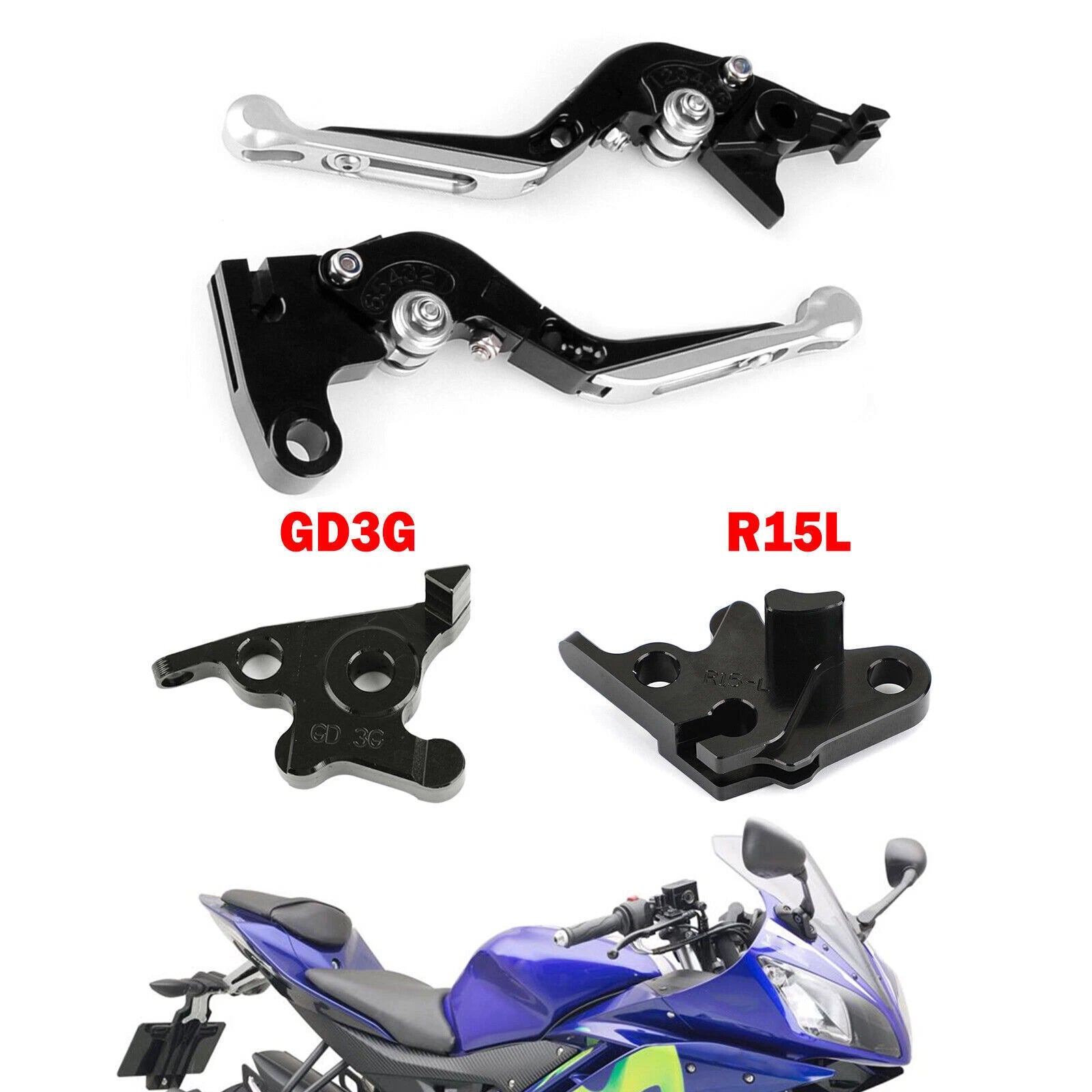 Adjustable Clutch Brake Lever for Yamaha MT125 (2014–2019) Silver T9