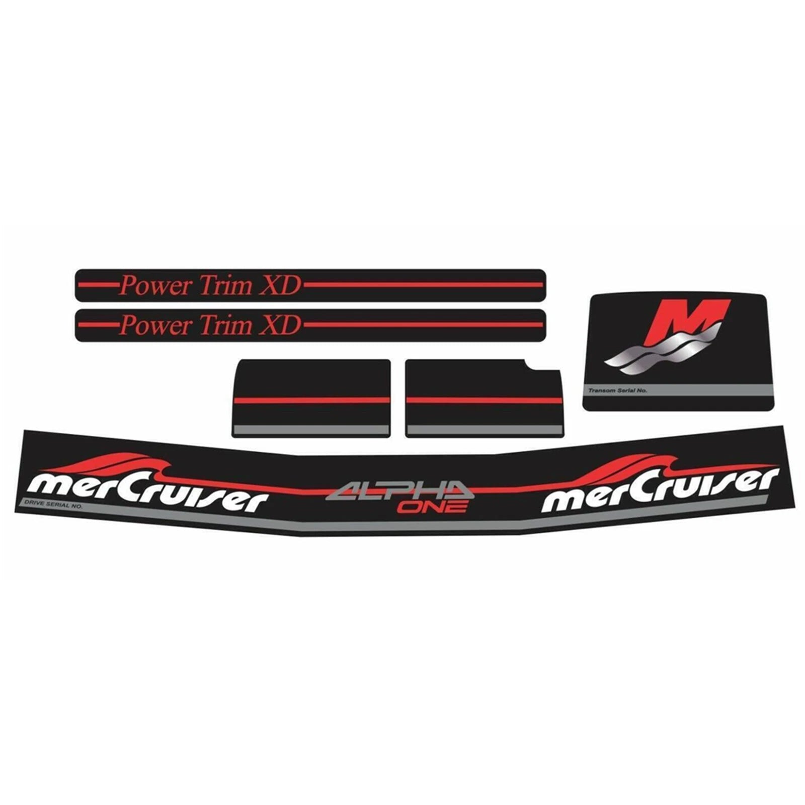 Sticker Set for Mercruiser Alpha One Gen 2 (37-861431A98 / 817387A91)