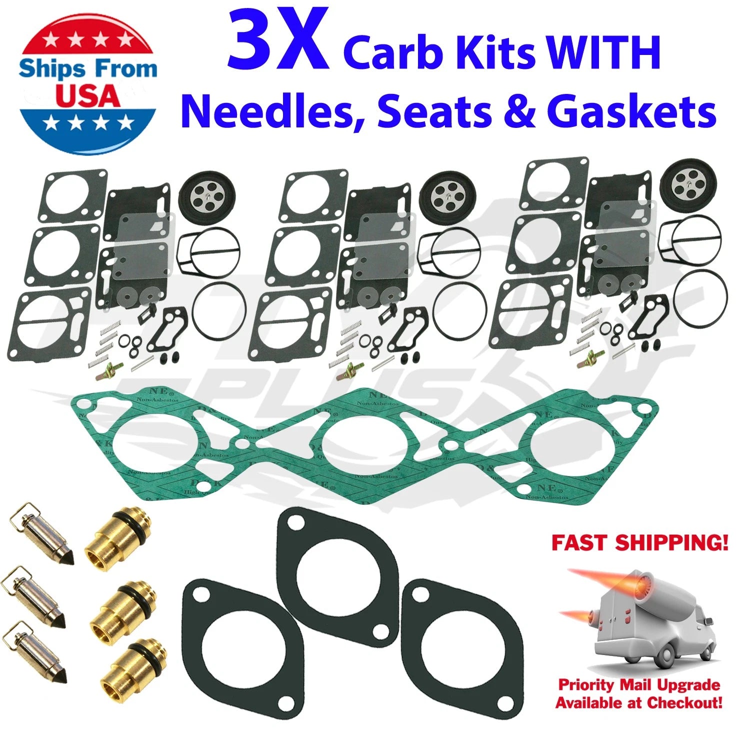 Mikuni Triple Carb Rebuild Kit for Yamaha LS2000 (1999–2003) LX2000 (2002) LX210 (2003–2005)