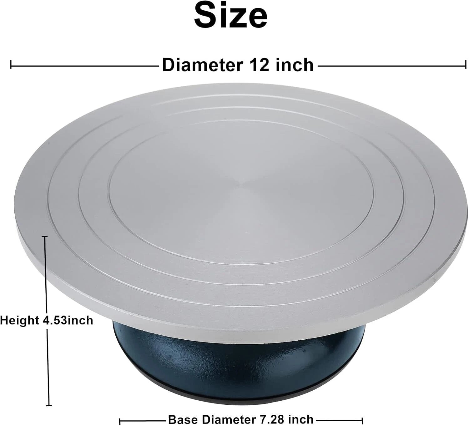 12" Heavy Duty Banding Wheel Turntable with Ball Bearings
