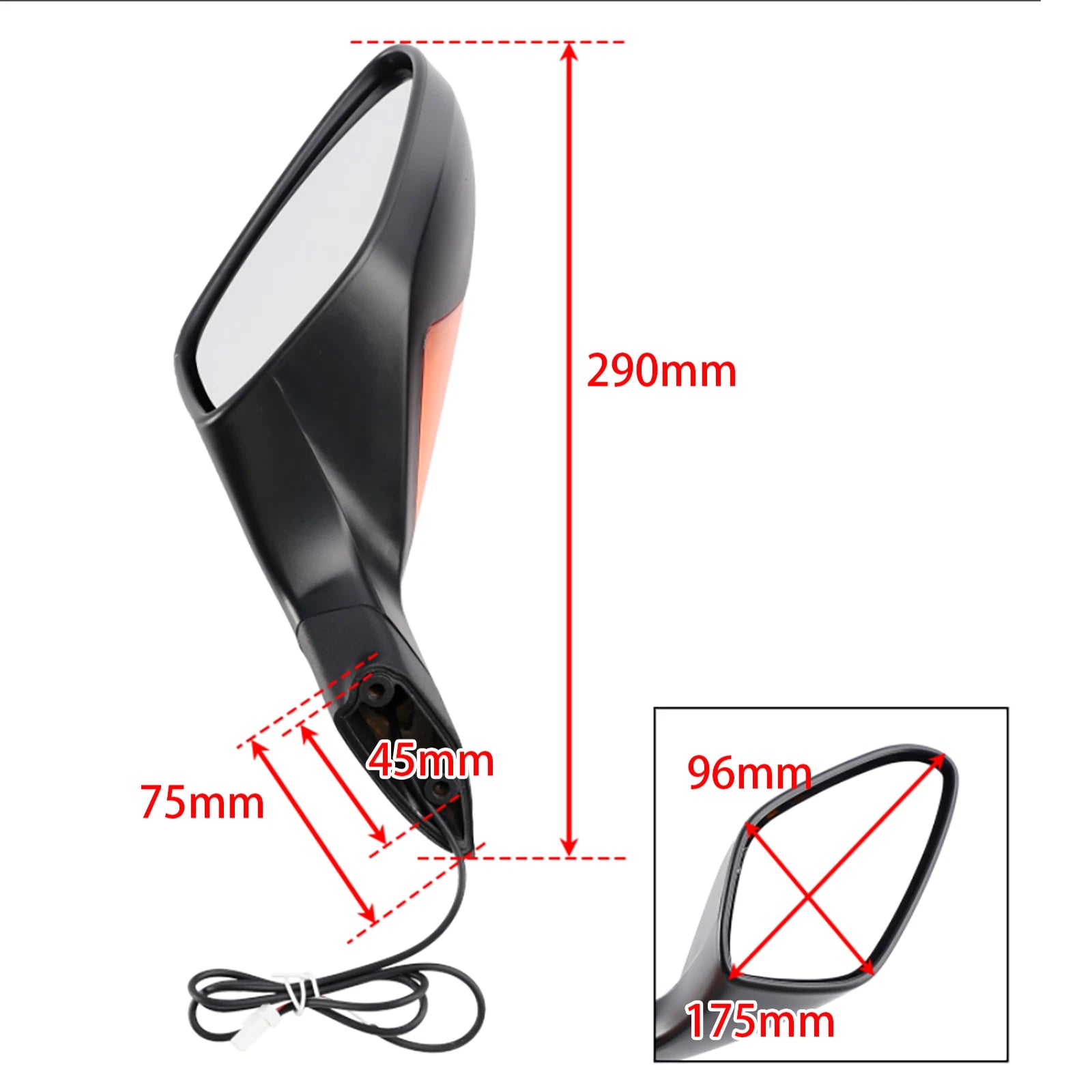 Rearview Mirrors with Indicator for MV Agusta F3 675 F3 800 (2012–2018)