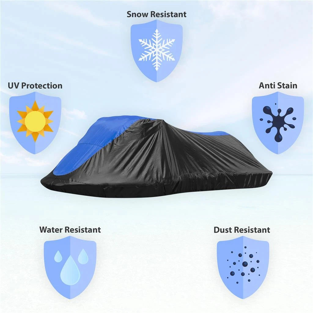 420 Denier Black Blue PWC Jet Ski Cover for Sea Doo GTR-X 230 (2017–2019)