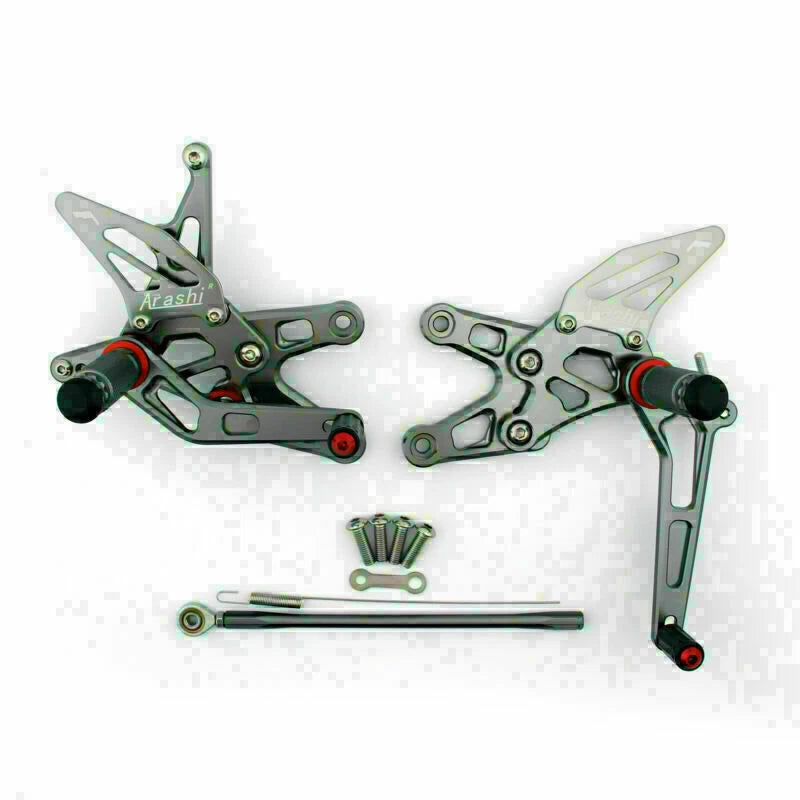 Rearset Foot Pegs for Kawasaki ZX10R (2006–2007) Gray T9