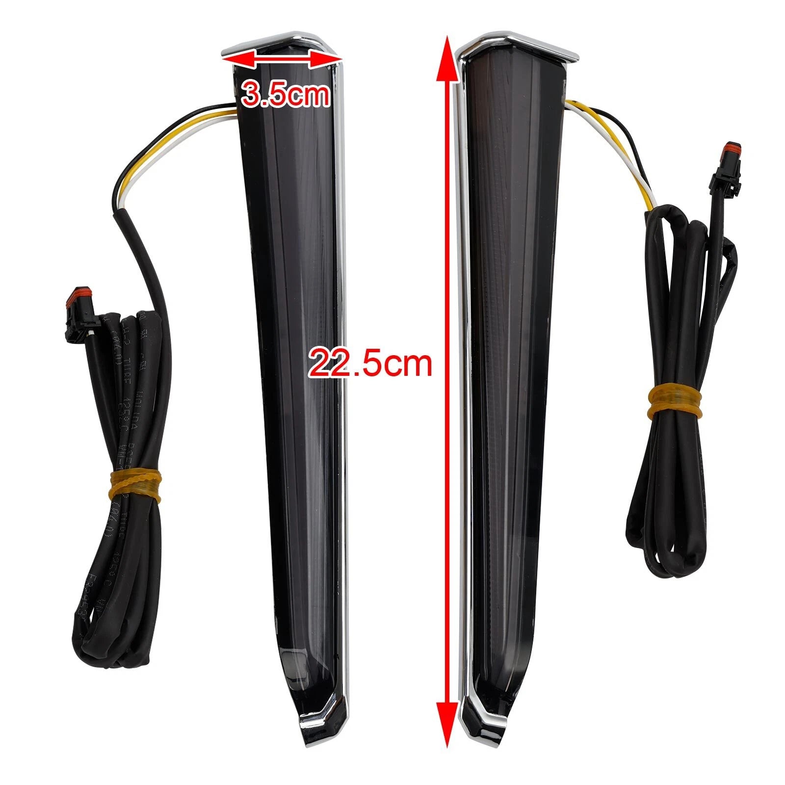 2X LED Fang Lower Fairing Lights for Harley Touring Road Glide (2014–2023) Chrome