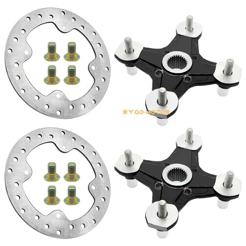 Set of 2 Front/Rear Wheel Hub & Brake Rotor for Can-Am (705501716, 705501900, 250300642)