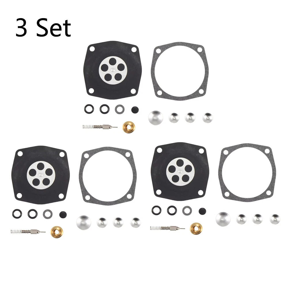 Set of 3 Carburetor Repair Kits for Tecumseh Jiffy Ice Auger 30 & 31 (630978, 630932)