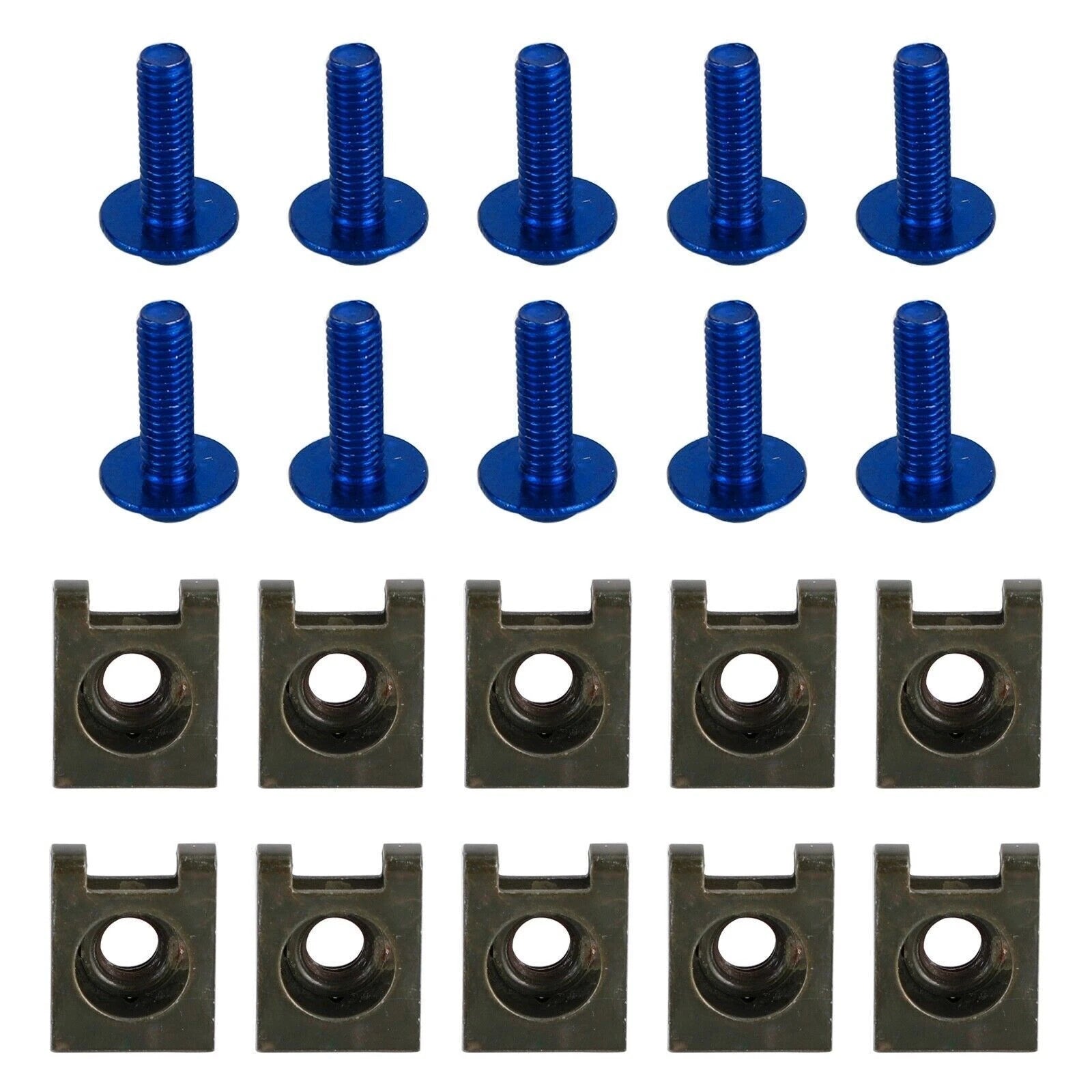 10 Pack M6x20 Motorcycle Fairing Screen Screw Bolt Fastener Clip Kit for