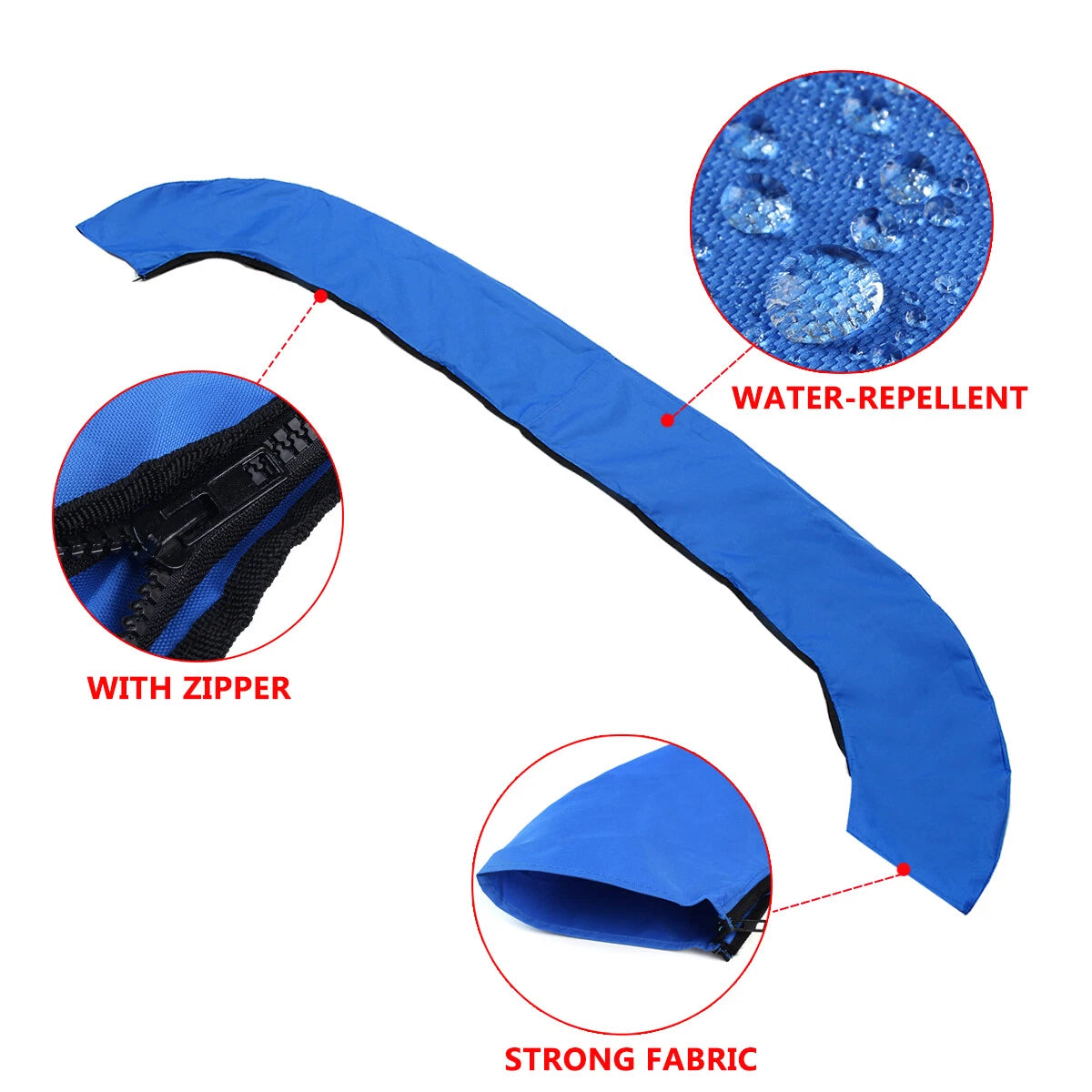 Bimini Top Boot Cover for 3 Bow Boats (600D Blue)