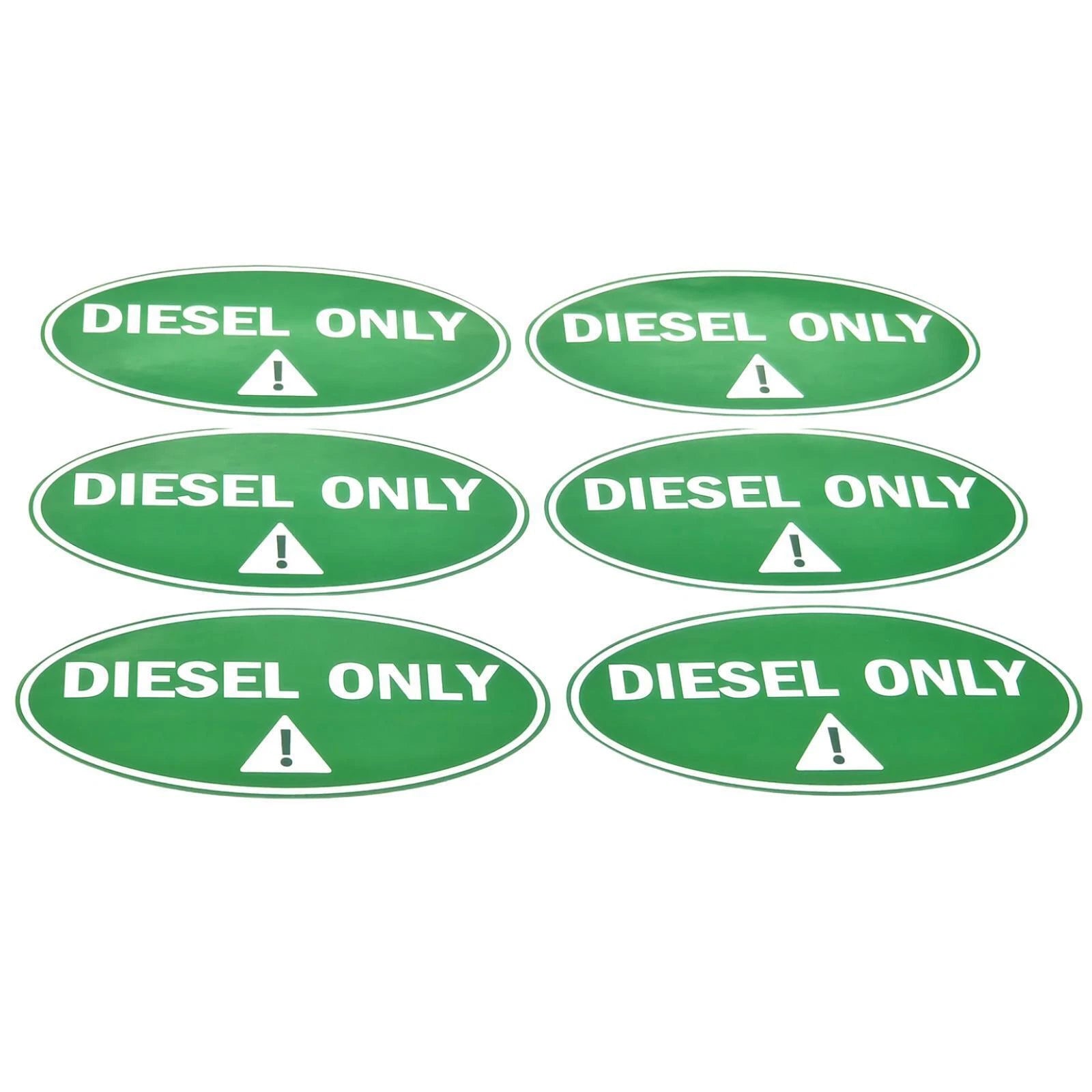6x Diesel Only Stickers for Hassle-Free Identification