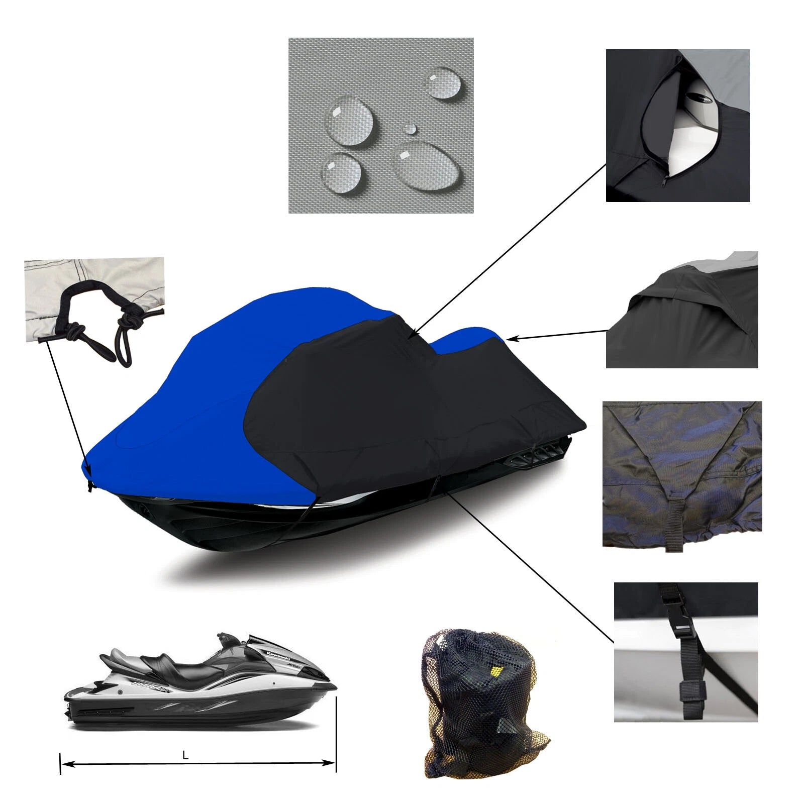 Storage Cover for Yamaha Jet Ski Waverunner XL 700 760 (1998–2004)