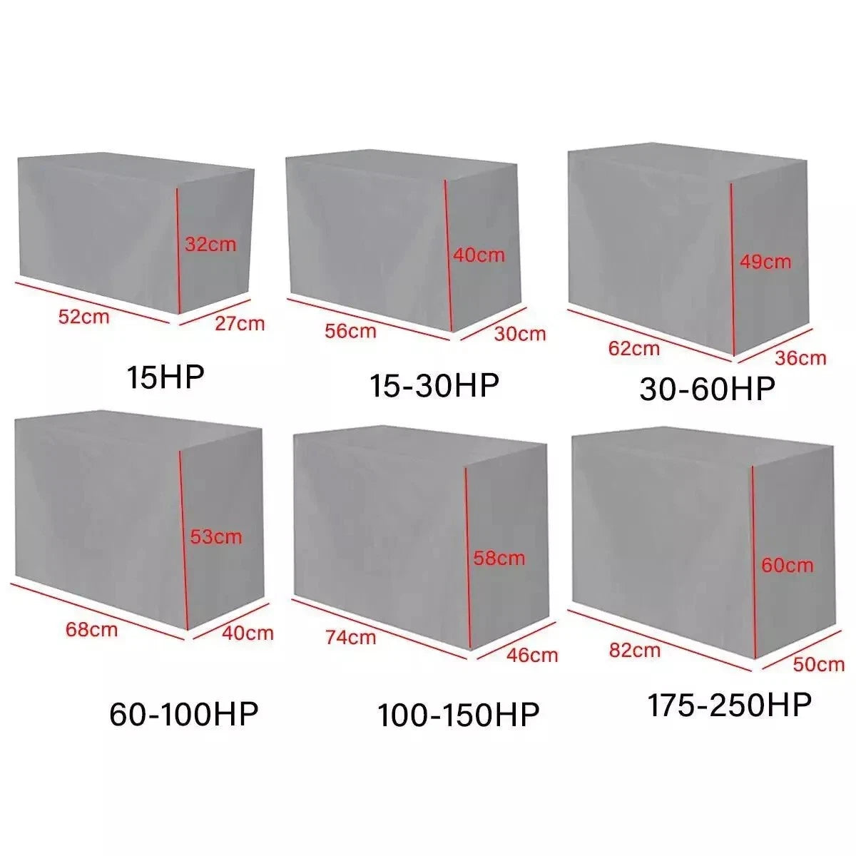 Heavy-Duty Waterproof Outboard Motor Cover for 30-60 HP (30-60 HP)
