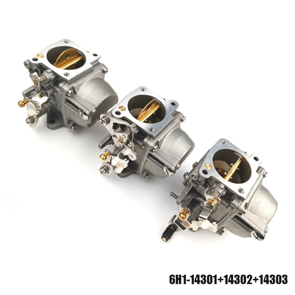 Outboard Boat Carburetor for Yamaha 2-Str 85HP (1985–1995) 6H1-14301 6H1-14302 6H1-14303