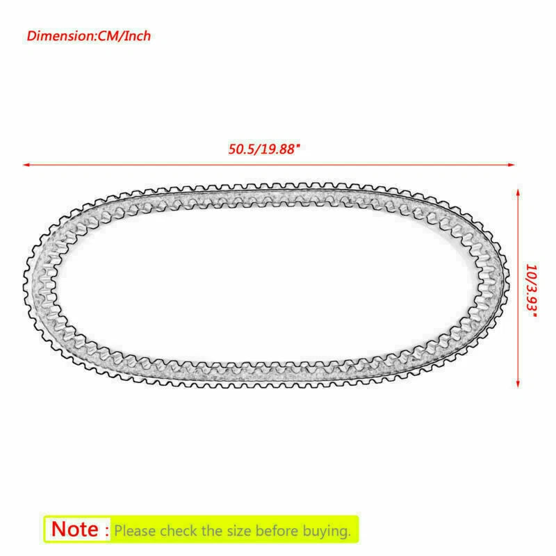 Drive Belt for Arctic Cat ZR900 EFI Sno Pro T9 (Fits 0627-029, 0627-032)