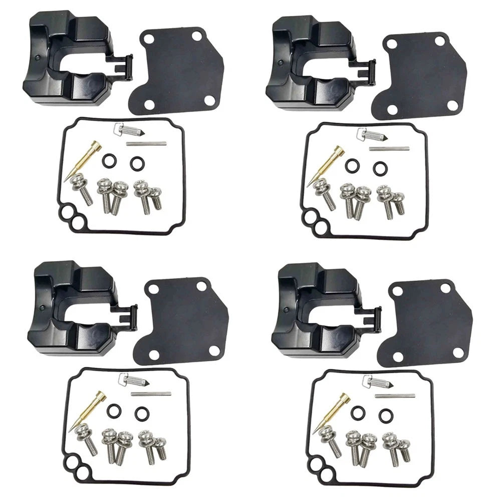 Set of 4 Carburetor Repair Kits for Yamaha 9.9HP 15HP Outboard (63V-W0093-00-00)