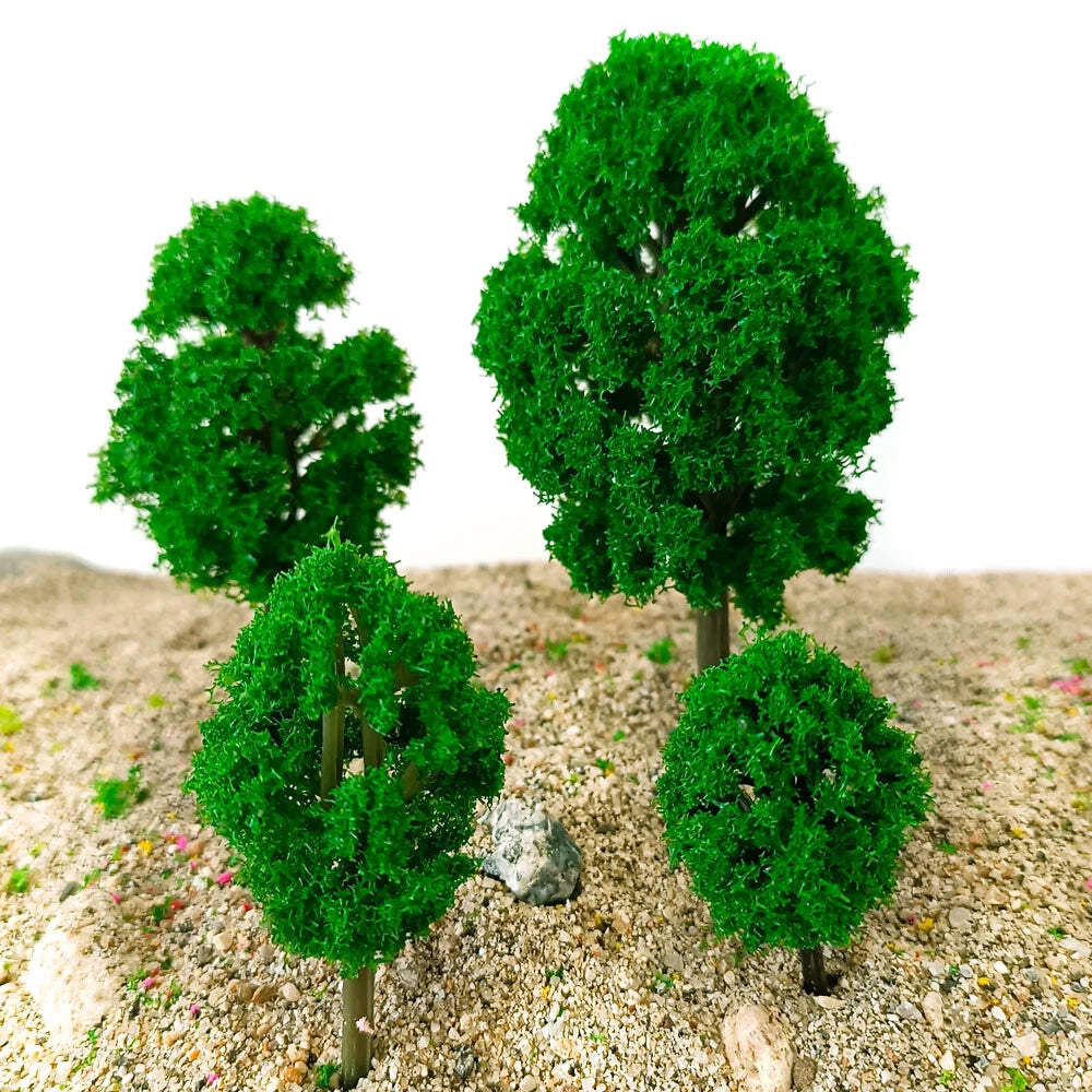 10Pcs 6cm Model Trees for HO N Z Scale Garden Decor