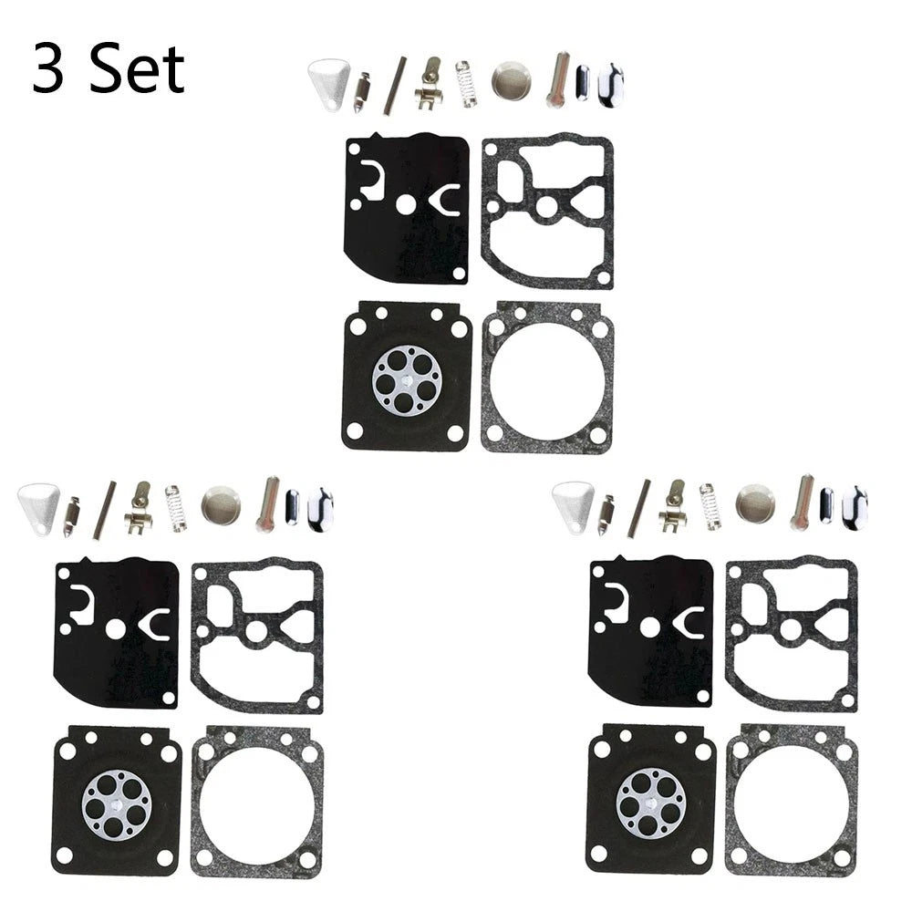 Set of 3 Carburetor Gasket Kit for Zama RB-40, FS106, FS108, FS120, FS200, FS450
