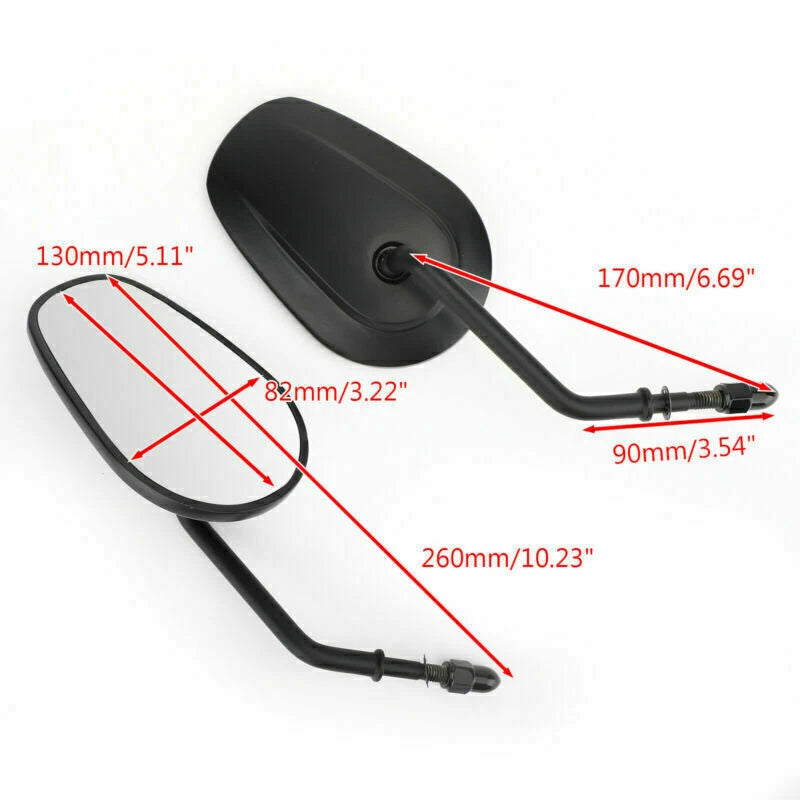Rear View Mirrors for Harley Touring, Road King, Sportster XL883, XL1200, Dyna, Softail (T9)