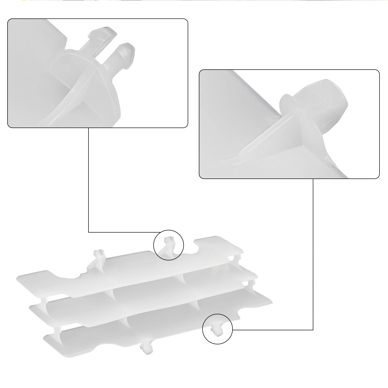 2X Radiator Louver Guard for Honda CR125R (1992–1997) - White