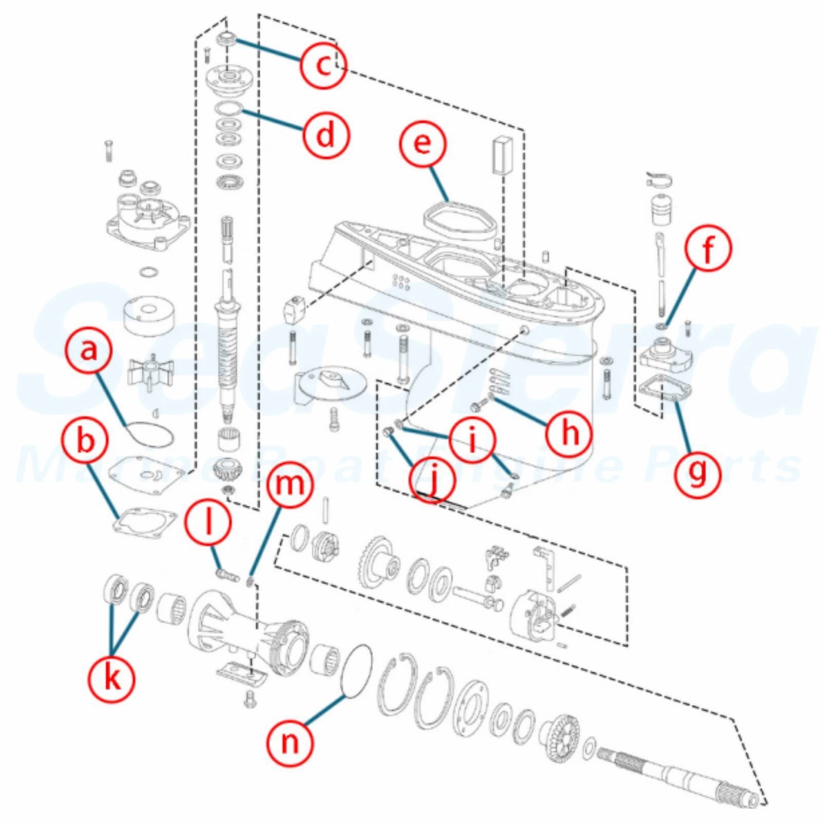 Gearcase Seal Kit 5000309 for Evinrude Johnson Outboard Lower Units (N/A)