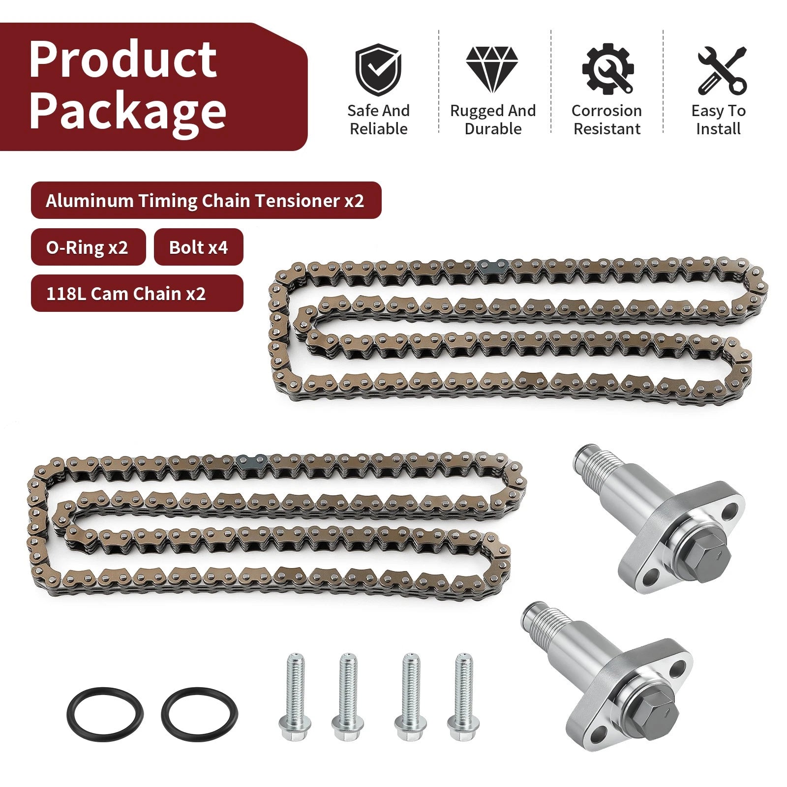 Cam Timing Chain Tensioner Set for Can-Am Outlander 450 500 570 650 800 850 (2006–2023)