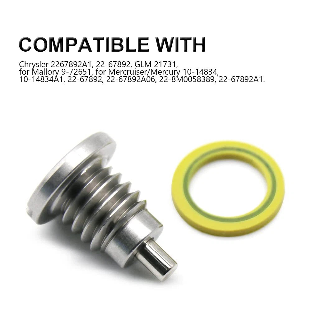 2 Lower Unit Gear Lube Drain Fill Hole Screw for Mercruiser Mercury 22-8M0058389